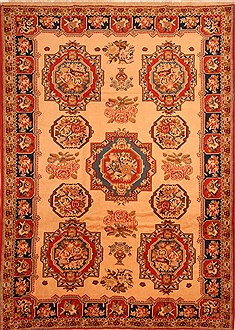 Bakhtiar Brown Hand Knotted 7'3" X 10'2"  Area Rug 100-23078
