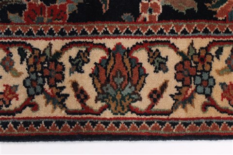 Kashan Blue Runner Hand Knotted 29 X 910 Area Rug 250-23081 Image 3