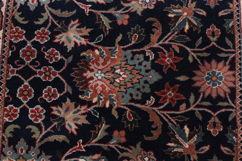 Kashan Blue Runner Hand Knotted 29 X 910 Area Rug 250-23081 Image 4