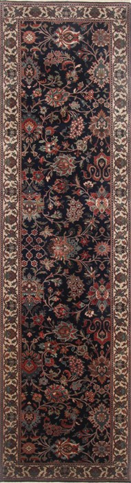 Kashan Blue Runner Hand Knotted 29 X 910 Area Rug 250-23081 Image 0