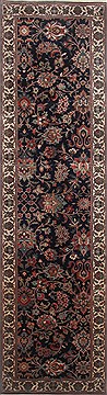 Kashan Blue Runner Hand Knotted 2'9" X 9'10"  Area Rug 250-23081