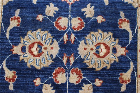 Pishavar Blue Runner Hand Knotted 29 X 910 Area Rug 250-23085 Image 1