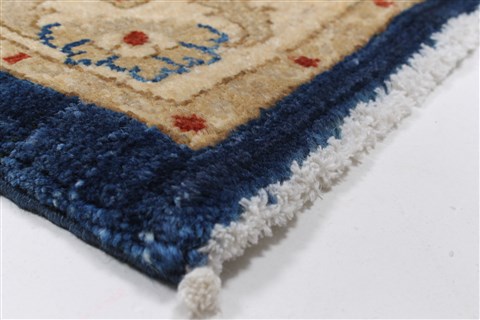 Pishavar Blue Runner Hand Knotted 29 X 910 Area Rug 250-23085 Image 3