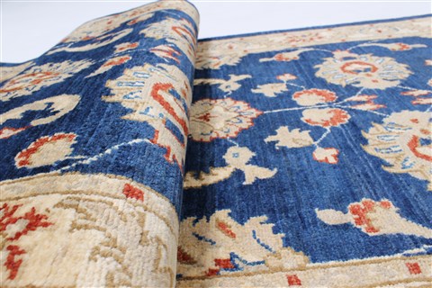 Pishavar Blue Runner Hand Knotted 29 X 910 Area Rug 250-23085 Image 6