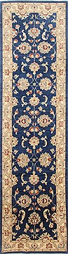 Pishavar Blue Runner Hand Knotted 2'9" X 9'10"  Area Rug 250-23085