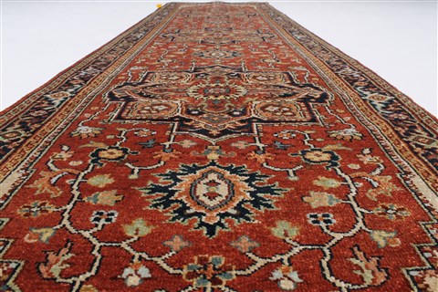 Serapi Brown Runner Hand Knotted 26 X 911 Area Rug 250-23097 Image 13