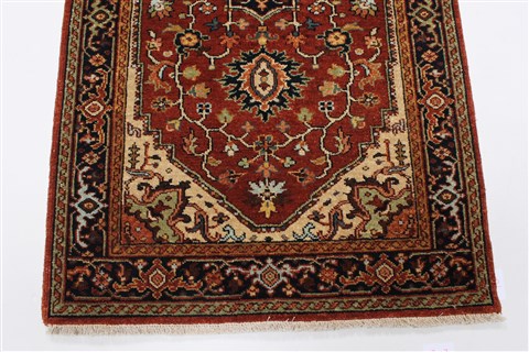 Serapi Brown Runner Hand Knotted 26 X 911 Area Rug 250-23097 Image 4