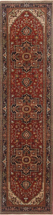 Serapi Brown Runner Hand Knotted 26 X 911 Area Rug 250-23097 Image 0
