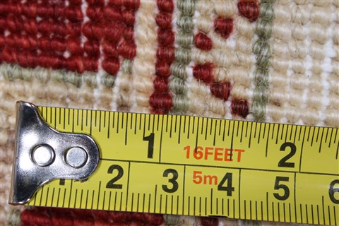 Pishavar Beige Runner Hand Knotted 28 X 97  Area Rug 250-23101 Image 10