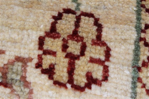 Pishavar Beige Runner Hand Knotted 28 X 97  Area Rug 250-23101 Image 7