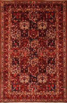 Bakhtiar Red Hand Knotted 6'9" X 10'3"  Area Rug 100-23104