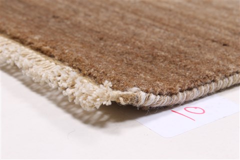 Modern Beige Runner Hand Knotted 27 X 101 Area Rug 250-23105 Image 6