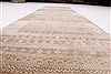 Modern Beige Runner Hand Knotted 27 X 101  Area Rug 250-23105 Thumb 1