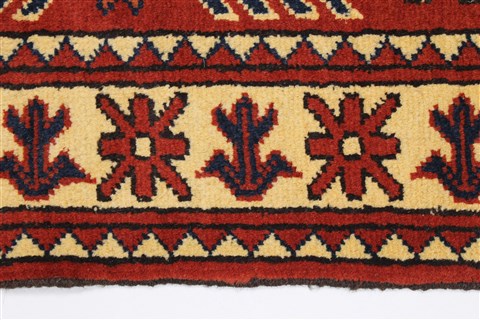 Turkman Brown Runner Hand Knotted 211 X 95 Area Rug 250-23110 Image 2