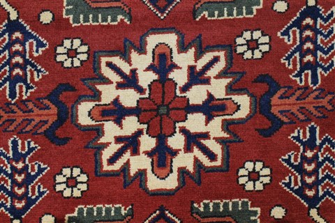 Turkman Brown Runner Hand Knotted 211 X 95 Area Rug 250-23110 Image 3