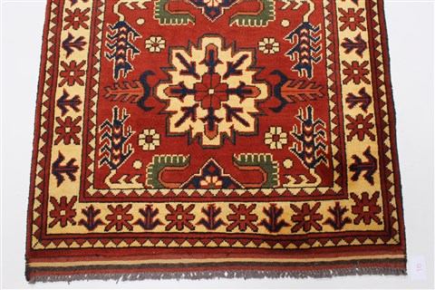 Turkman Brown Runner Hand Knotted 211 X 95 Area Rug 250-23110 Image 4