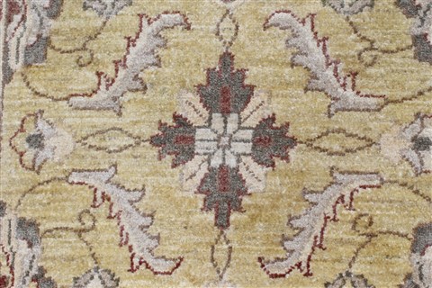 Chobi Yellow Runner Hand Knotted 28 X 911 Area Rug 250-23111 Image 4