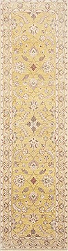 Chobi Yellow Runner Hand Knotted 2'8" X 9'11"  Area Rug 250-23111