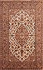 Kashan Beige Hand Knotted 63 X 101 Area Rug 100-23112 Thumb 0