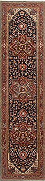 Serapi Blue Runner Hand Knotted 2'7" X 9'10"  Area Rug 250-23114