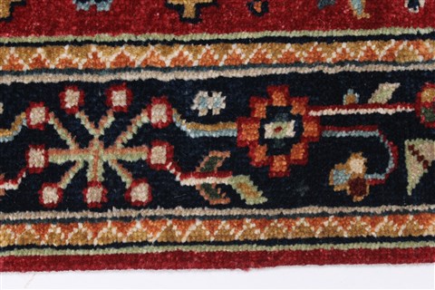 Karajeh Red Runner Hand Knotted 26 X 100 Area Rug 250-23119 Image 2