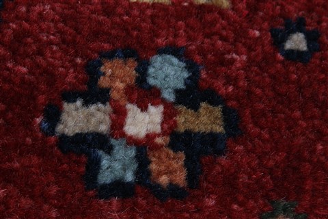 Karajeh Red Runner Hand Knotted 26 X 100 Area Rug 250-23119 Image 9