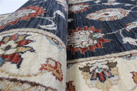 Ziegler Black Runner Hand Knotted 25 X 101 Area Rug 250-23120 Image 1