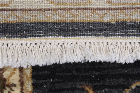 Ziegler Black Runner Hand Knotted 25 X 101 Area Rug 250-23120 Image 3