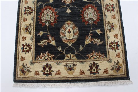 Ziegler Black Runner Hand Knotted 25 X 101 Area Rug 250-23120 Image 7