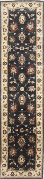 Ziegler Black Runner Hand Knotted 25 X 101 Area Rug 250-23120 Image 0