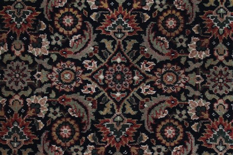 Herati Black Runner Hand Knotted 26 X 910 Area Rug 250-23122 Image 3