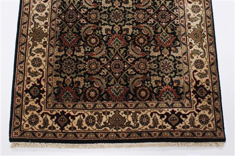 Herati Black Runner Hand Knotted 26 X 910 Area Rug 250-23122 Image 4
