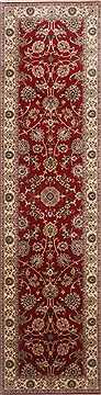 Isfahan Red Runner Hand Knotted 2'7" X 9'10"  Area Rug 250-23125