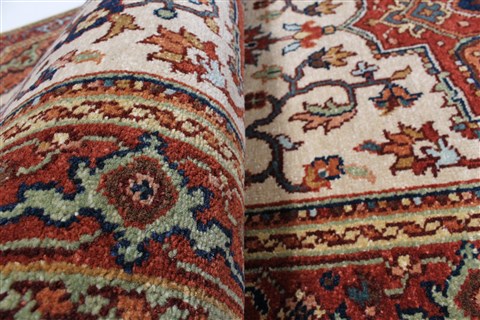 Serapi White Runner Hand Knotted 27 X 101 Area Rug 250-23131 Image 8