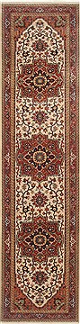 Serapi White Runner Hand Knotted 2'7" X 10'1"  Area Rug 250-23131