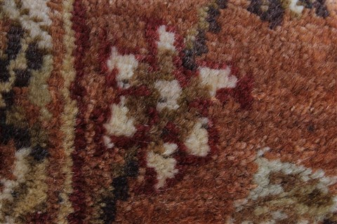 Kashan Beige Runner Hand Knotted 27 X 101 Area Rug 250-23136 Image 10