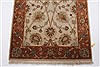 Kashan Beige Runner Hand Knotted 27 X 101  Area Rug 250-23136 Thumb 6