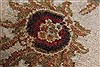 Kashan Beige Runner Hand Knotted 27 X 101  Area Rug 250-23136 Thumb 8