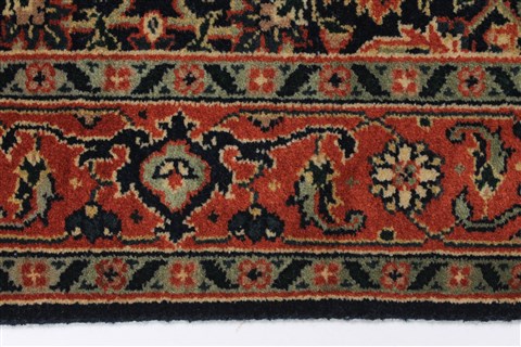 Herati Black Runner Hand Knotted 26 X 910 Area Rug 250-23148 Image 3