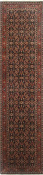 Herati Black Runner Hand Knotted 2'6" X 9'10"  Area Rug 250-23148