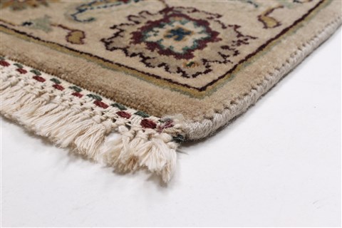 Kashan Beige Runner Hand Knotted 26 X 100 Area Rug 250-23152 Image 7