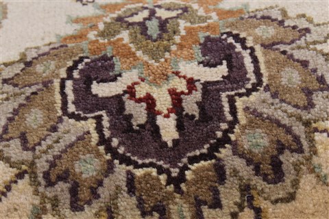 Kashan Beige Runner Hand Knotted 26 X 100 Area Rug 250-23152 Image 8