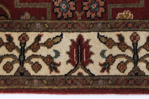 Kashan Brown Runner Hand Knotted 27 X 101 Area Rug 250-23154 Image 2