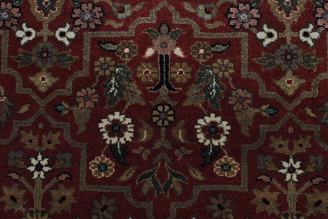 Kashan Brown Runner Hand Knotted 27 X 101 Area Rug 250-23154 Image 3