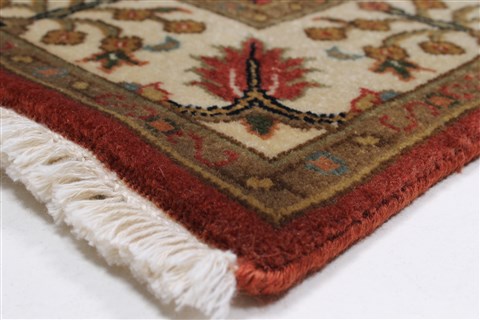 Kashan Brown Runner Hand Knotted 27 X 101 Area Rug 250-23154 Image 5