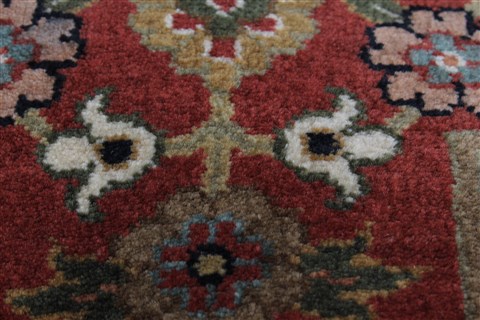 Kashan Brown Runner Hand Knotted 27 X 101 Area Rug 250-23154 Image 6