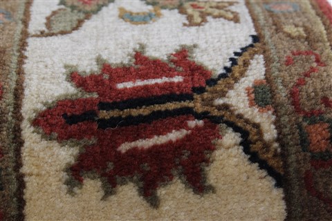 Kashan Brown Runner Hand Knotted 27 X 101 Area Rug 250-23154 Image 7