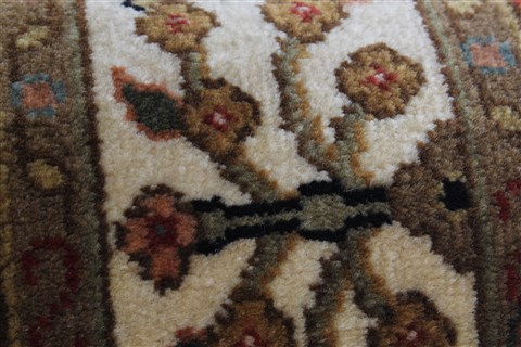 Kashan Brown Runner Hand Knotted 27 X 101 Area Rug 250-23154 Image 8