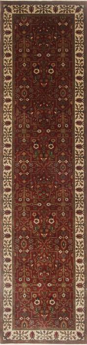 Kashan Brown Runner Hand Knotted 27 X 101 Area Rug 250-23154 Image 0