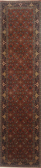 Herati Brown Runner Hand Knotted 28 X 103  Area Rug 250-23163 Image 0
